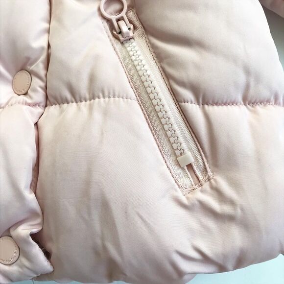 Zara pink hooded puffer coat GUC 6-9 months - Picture 5 of 7